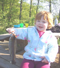 Laura's første fisk